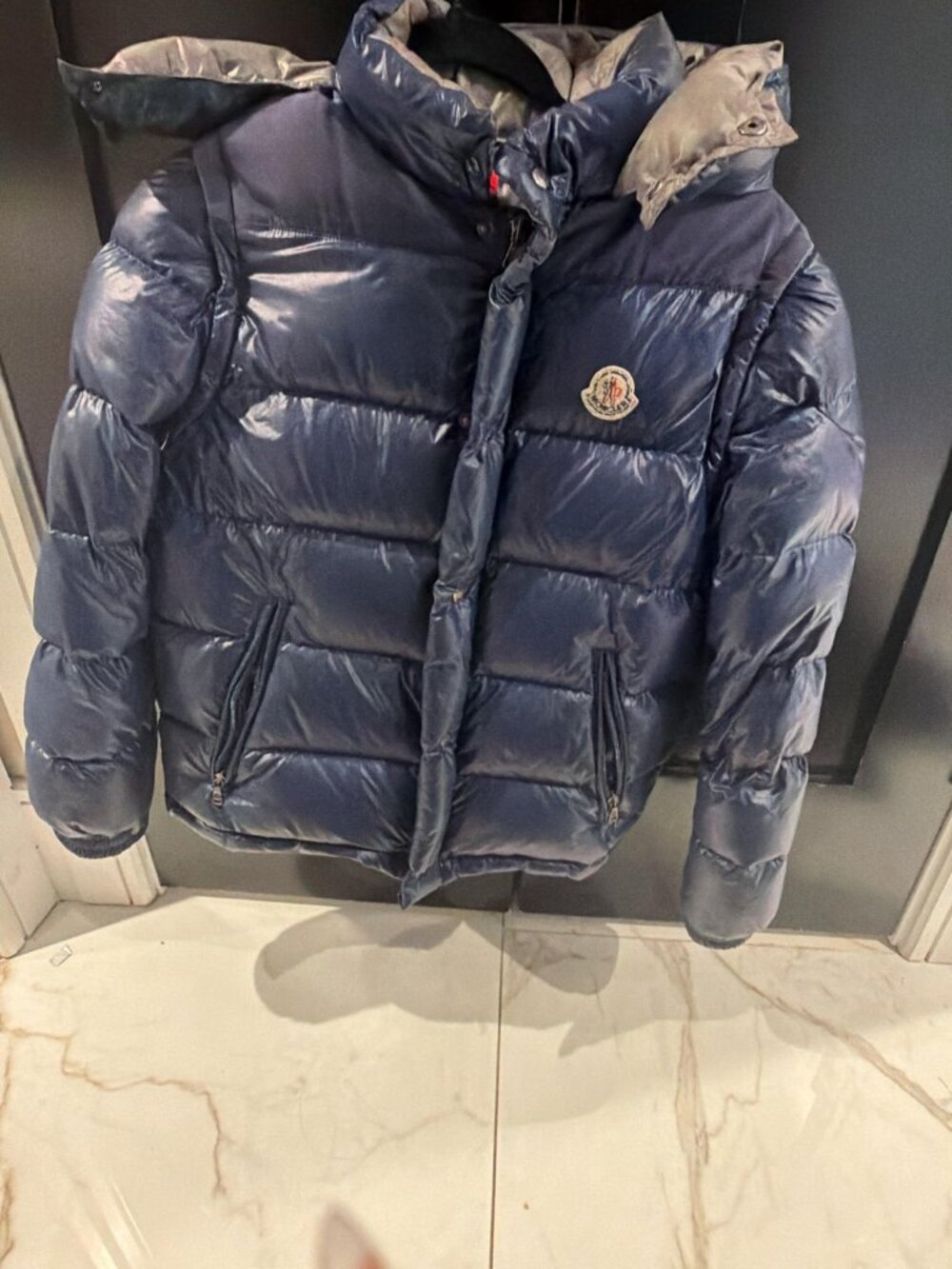 Moncler Maya Navy Down Puffer Jacket 12Y 152cm